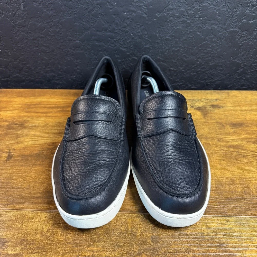 Cole Haan Nantucket 2.0 C38897 Black Leather Penny Loafer Mens 13M